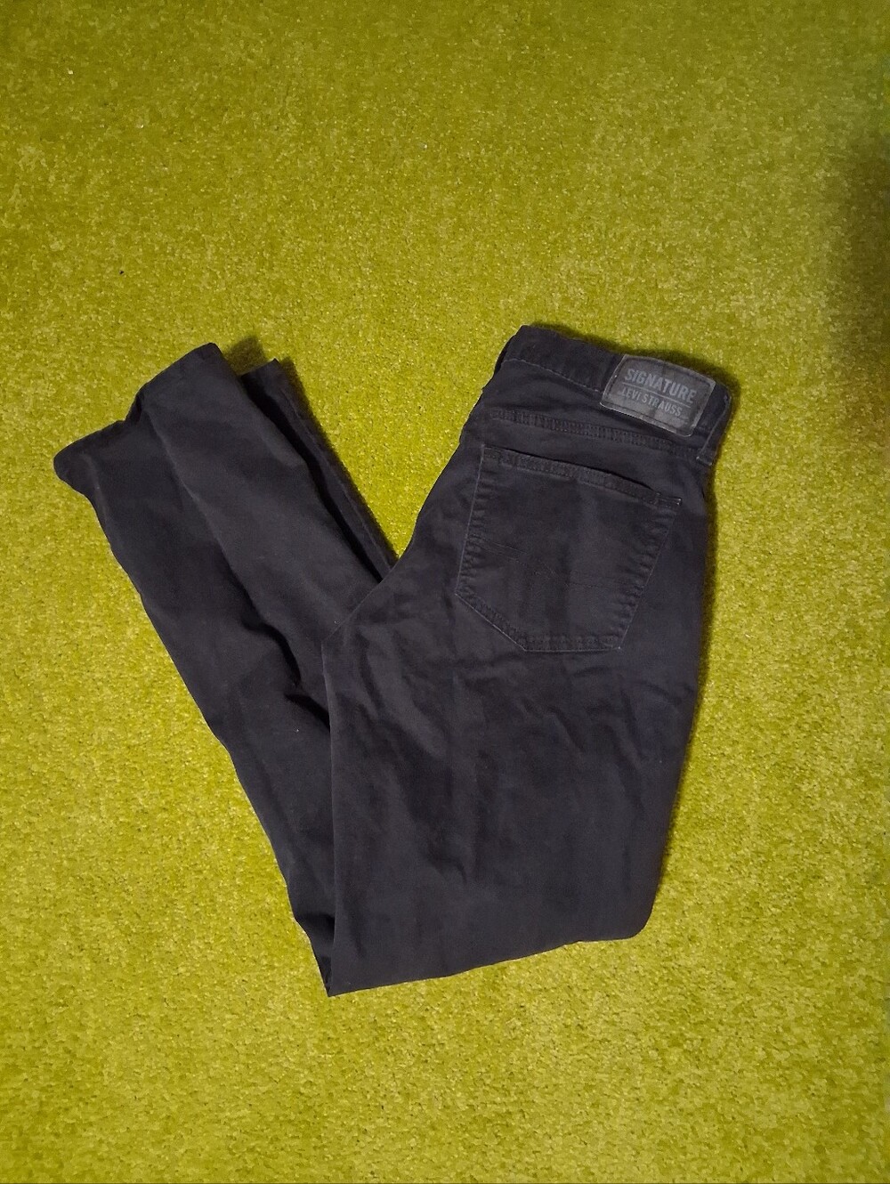 Levi Signature Black Men's Jeans - Slim Fit Size 32×34